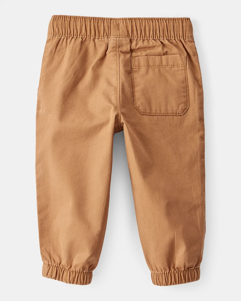 Baby Boy Cotton Pull-On Fashion Pants - Brown