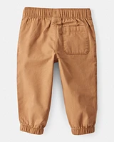 Baby Boy Cotton Pull-On Fashion Pants - Brown
