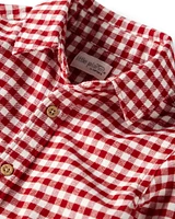 Baby Boy Organic Cotton Button-Front Flannel Shirt