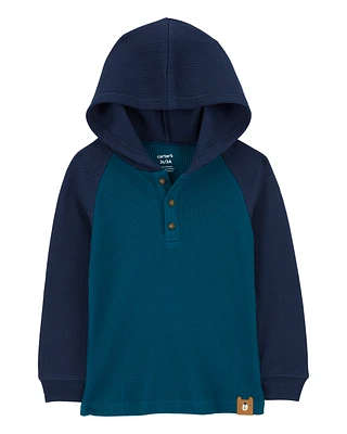 Baby Thermal Hooded Henley Tee