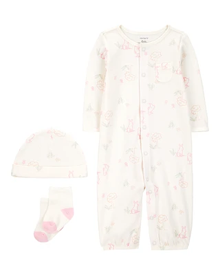 3-Piece Bunny Converter Gown & Cap Set