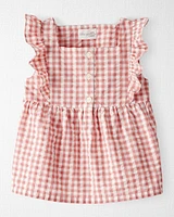 Toddler Gingham Top Made With Organic Cotton