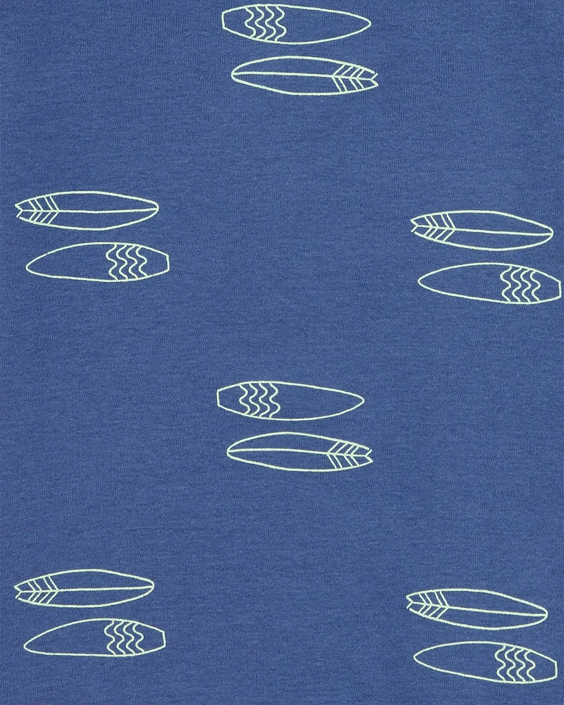 Kid 4-Piece Shark Surfboard 100% Snug Fit Cotton Pyjamas