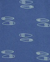 Kid 4-Piece Shark Surfboard 100% Snug Fit Cotton Pyjamas