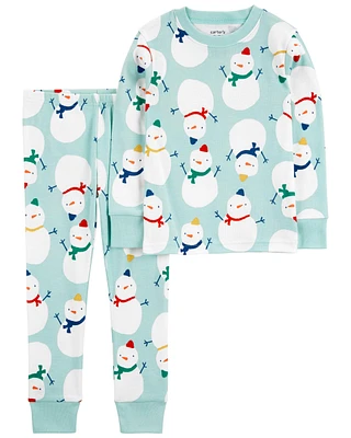 Toddler 2-Piece Christmas Snowman 100% Snug Fit Cotton Pyjamas