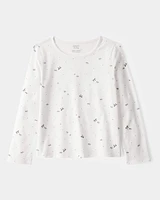 Kid 2-Piece Bow Print Tee & Tank Dress Set