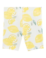 Toddler Lemon Print Bike Shorts