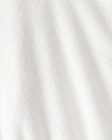 Kid Hooded Terry Cloth Swim Cover-Up Dress - White