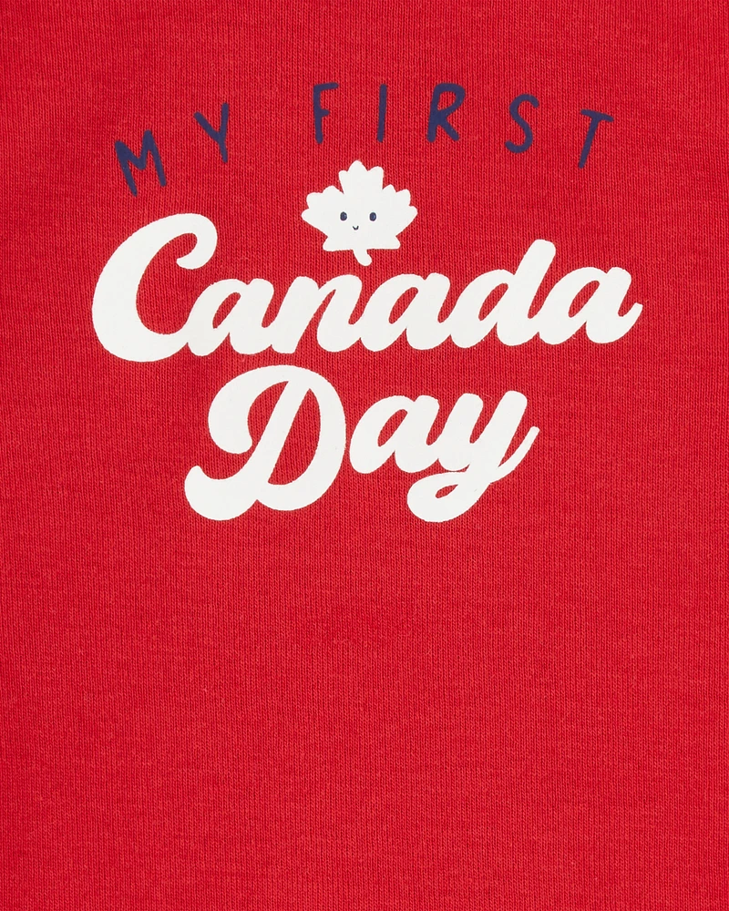 Baby My First Canada Day Bodysuit - Red