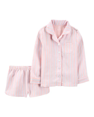Kid Striped Loose Fit 2-Piece Pyjamas - Purple