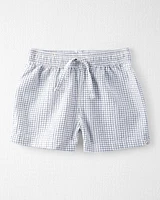 Toddler 2-Piece Organic Cotton Gauze Checkered-Print Set