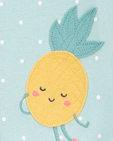 Toddler Girl 1-Piece Pineapple 100% Snug Fit Cotton Footless Pyjamas