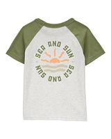 Toddler Tropical Cotton Blend Short-Sleeve Tee - Heather