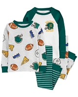 Baby 4-Piece Sports 100% Snug Fit Cotton Pyjamas