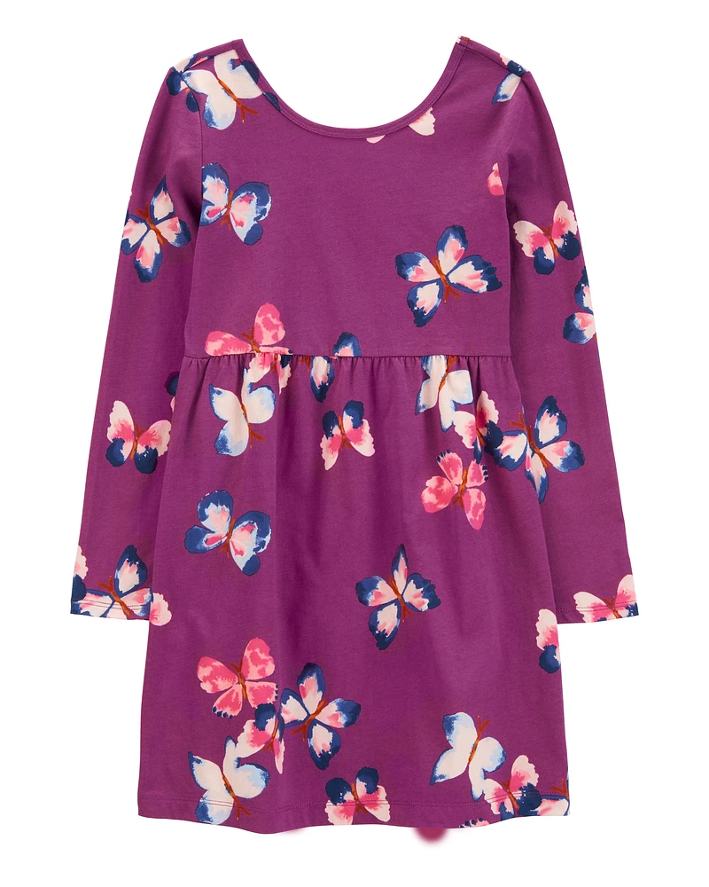 Kid Butterfly Jersey Dress