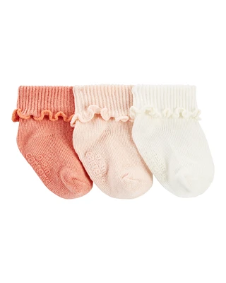 Baby 3-Pack Ribbed Booties