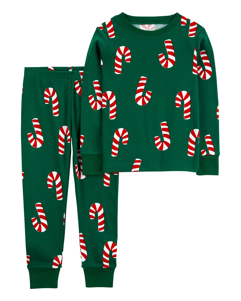 Baby 2-Piece Christmas Candy Cane 100% Snug Fit Cotton Pyjamas