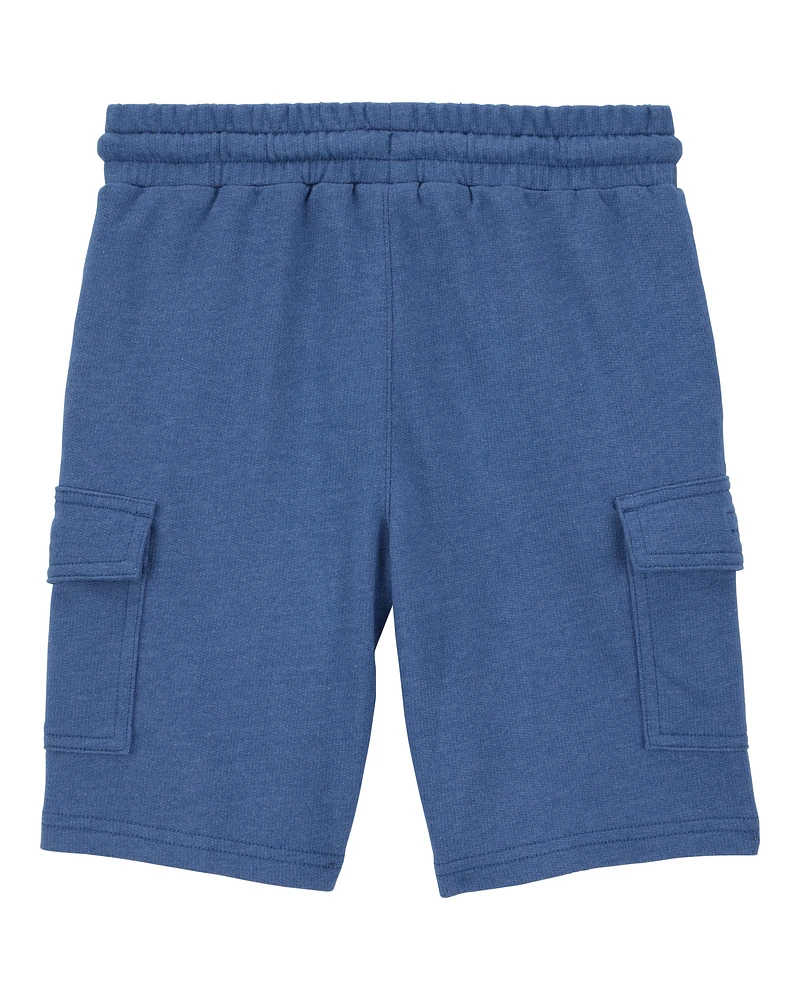 Kid Solid Woven Shorts - Blue