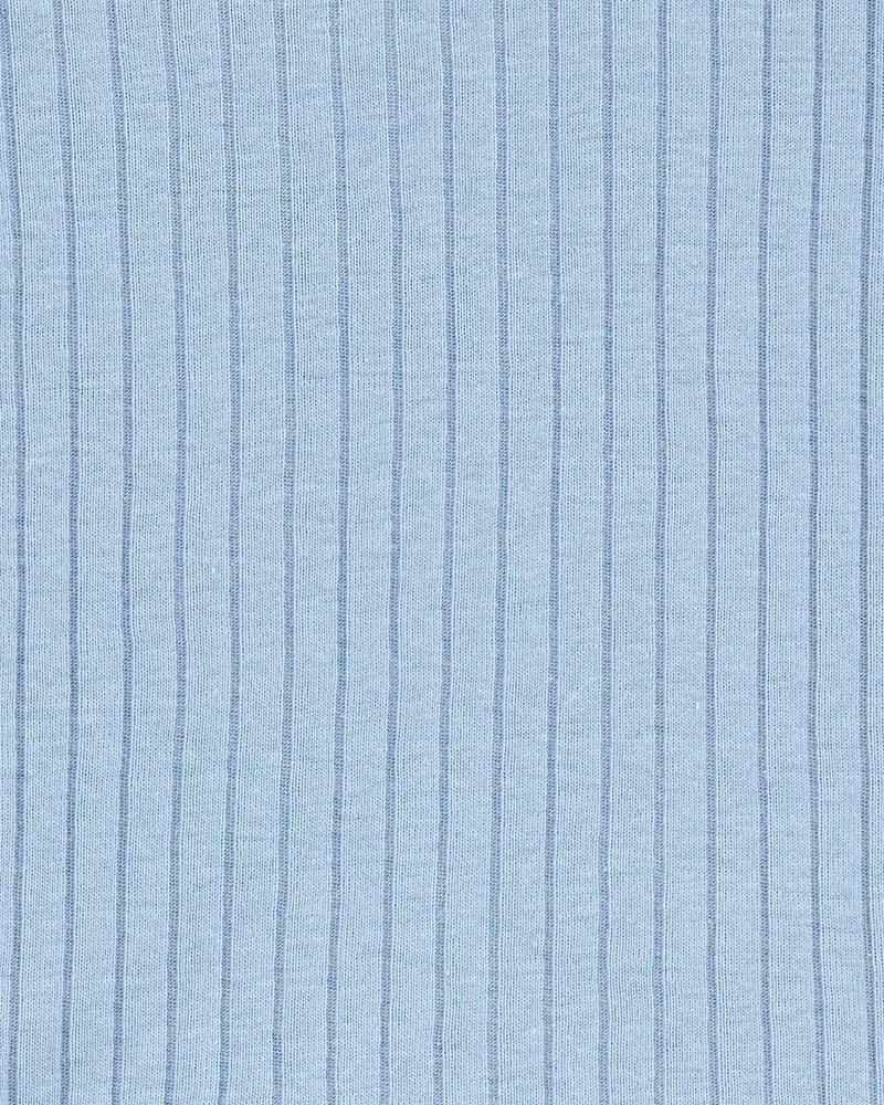 Toddler Solid Ribbed Cotton Blend 2-Piece Pyjamas