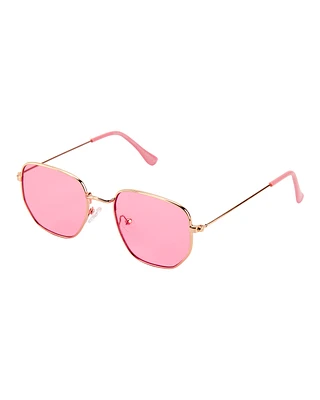 Kid Geometric Aviator Sunglasses - Pink