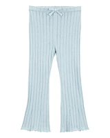 Baby Sweater Knit Pull-On Flare Pants - Blue