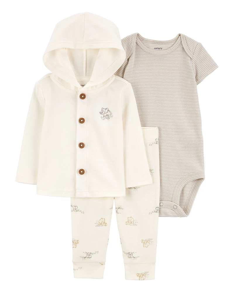 Baby 3-Piece Elephant Little Jacket Set