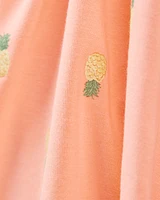 Toddler Pineapple Print PurelySoft 2-Piece Pyjamas - Coral