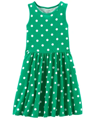 Polka Dot Jersey Dress