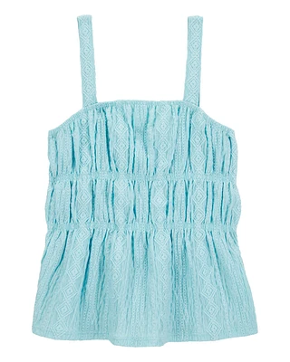 Kid Ruched Textured Tank