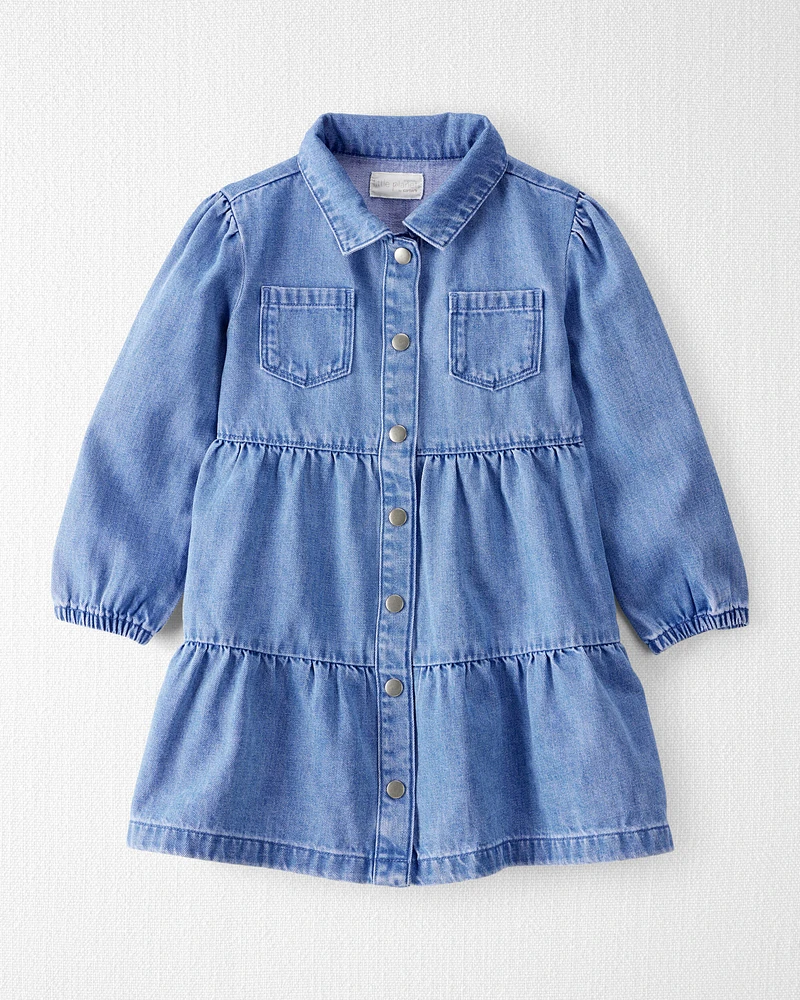 Toddler Organic Cotton Chambray Dress