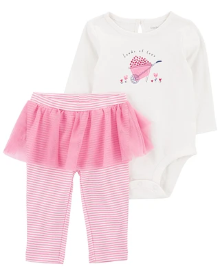 Baby 2-Piece Bodysuit & Tutu Pant Set