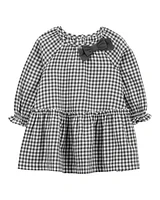 Baby Plaid Peplum Dress