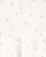 2-Piece Snowflake Peplum Bodysuit Pant Set