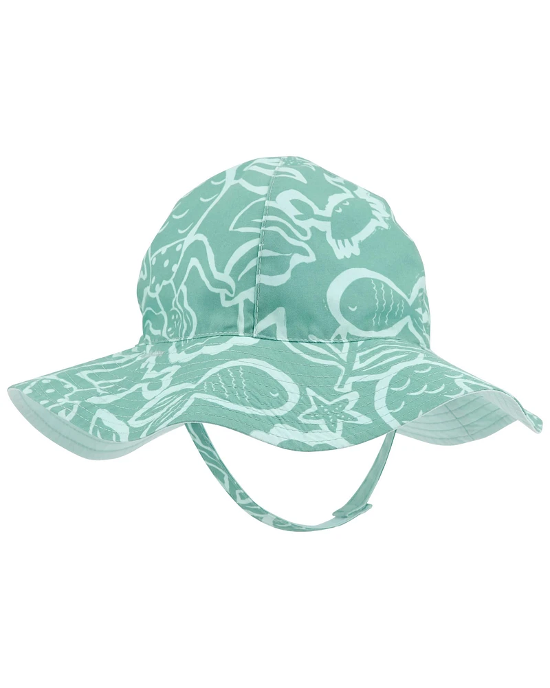 Ocean Print Reversible Cap