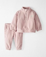 Baby Microfleece Set Made with Recycled Materials Rosebud