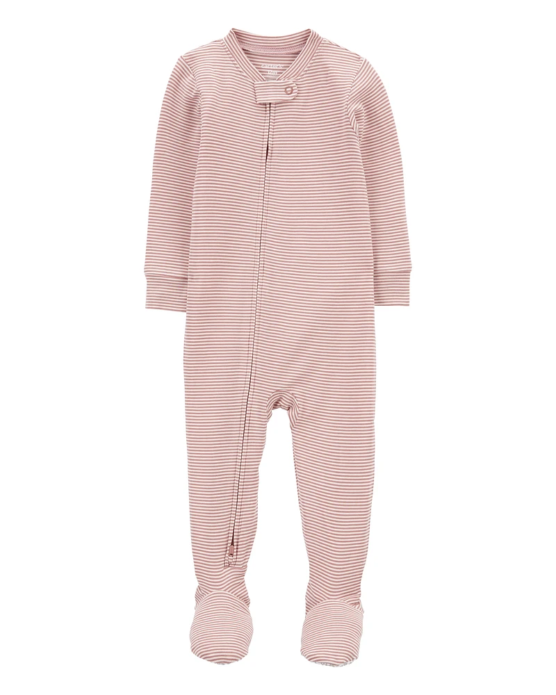 Baby 1-Piece Striped PurelySoft Footie Pyjamas