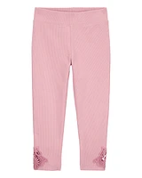 Baby Lace Detail Ribbed Leggings