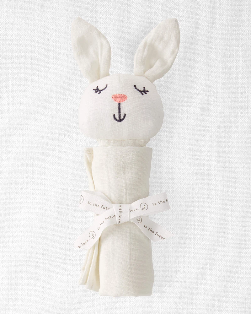 Baby Organic Cotton Muslin Bunny  Lovey