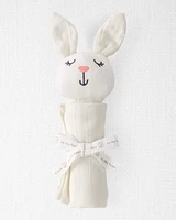 Baby Organic Cotton Muslin Bunny  Lovey