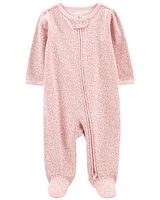 Heart 2-Way Zip Cotton Sleeper Pyjamas