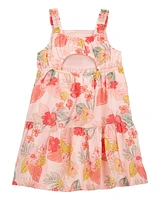 Toddler Floral Tiered Dress