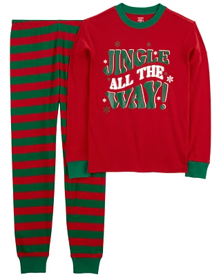 Adult 2-Piece Christmas Jingle All The Way 100% Snug Fit Cotton Pyjamas