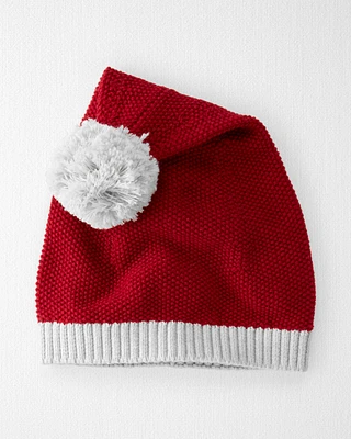 Toddler Organic Cotton Sweater Knit Santa Hat