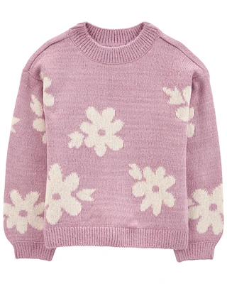 Kid Floral Mohair-Like Sweatshirt