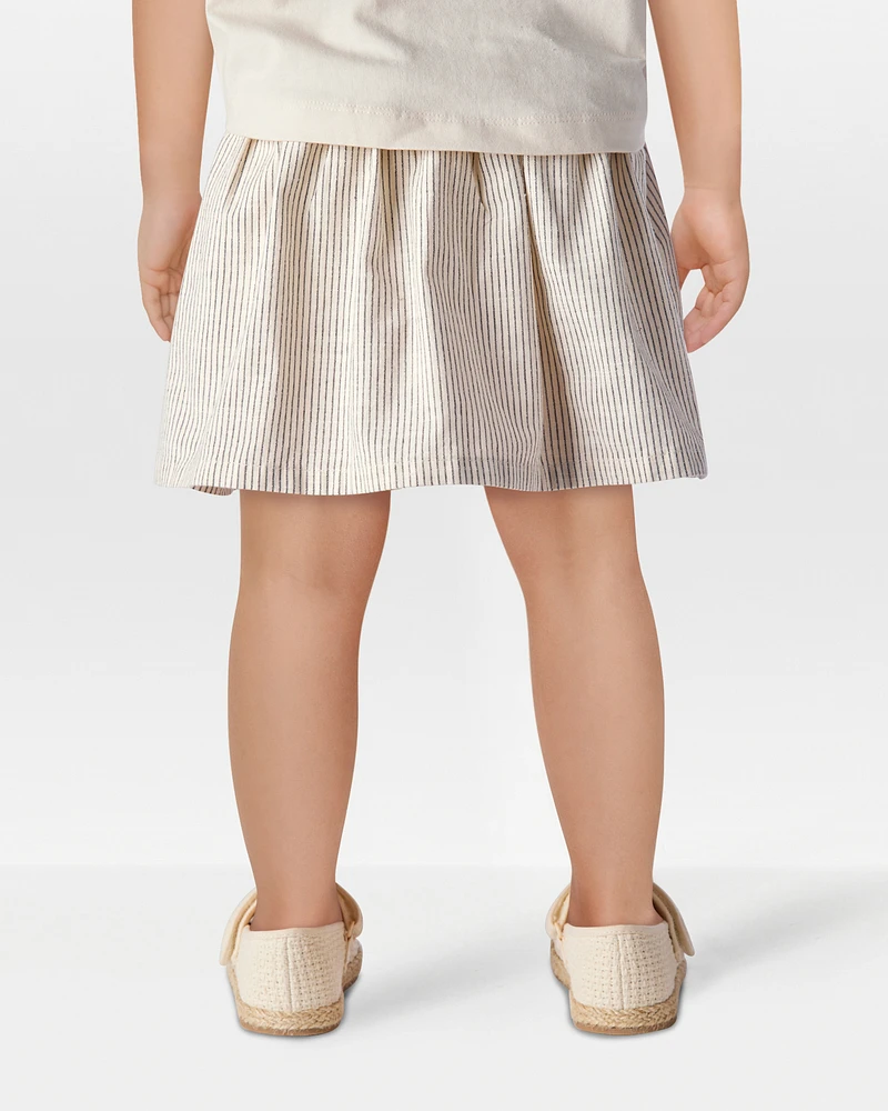 Toddler Striped Pull-On Skort