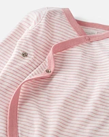 Baby Organic Cotton Wrap Sleeper Pyjamas Stripes