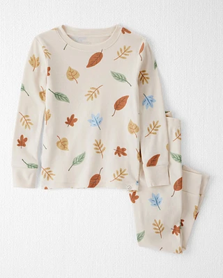 Toddler Organic Cotton Pyjamas Autumn Leaves Print