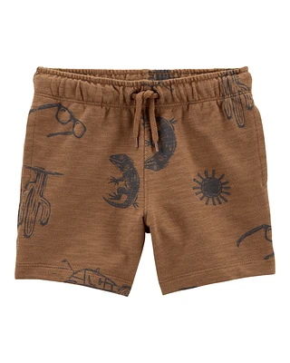 Baby Desert Pull-On Cotton Shorts - Brown