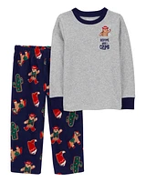 Toddler 2-Piece Gingerbread Cotton & Fleece Pyjamas