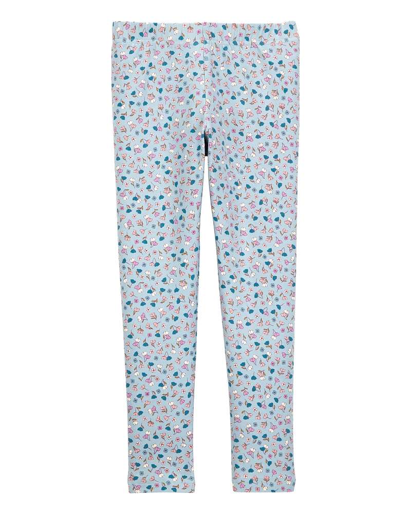 Kid 2-Piece Floral Gauze Top & Leggings Set